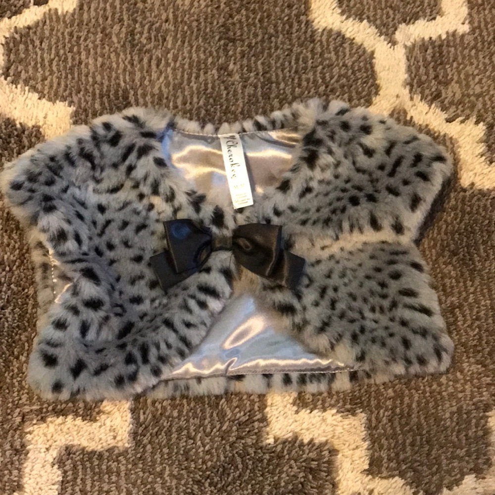 Girls leopard print shrug size medium